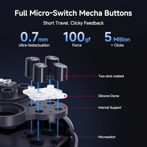 Image of MOBAPAD Chitu2 HD Wireless Pro Controller for Nintendo Switch 2 /1 Lite /OLED, Gamepad with TMR Glide Joysticks [ZERO Drift], HD Rumble, NFC, Mechanical Buttons, Turbo, Programming, 6 Axis Gyro