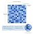 Adedeo Glass Pool Tile Mosaic Backsplash Mixed Blue 12 Inch 5-Pack