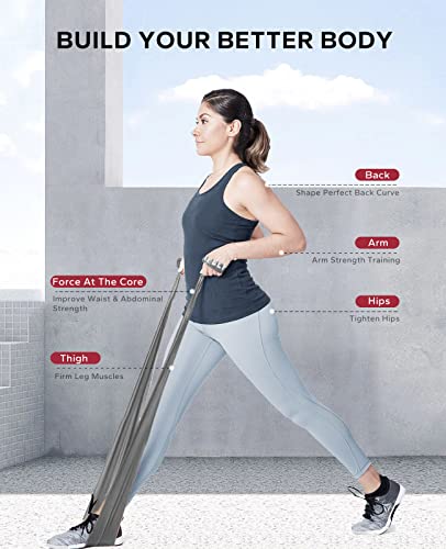 Hapbear Resistance Bands Set, Elastic Exercise Bands With 5 Resistance Levels, Skin-Friendly Tpe Stretch Bands For Home Workout, Recovery, Physical Therapy, Yoga, Pilates, Rehab,Strength Training #TOP3