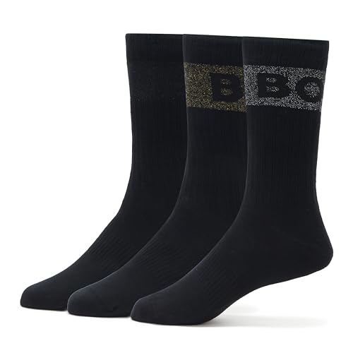 BOSS Men's Three Pack Ribbed Varsity Style Sock Gift Set