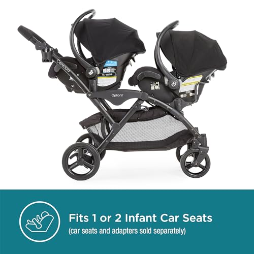 Contours Options V2 Lightweight Inline Tandem Double Stroller with Reversible Seats, Greige - Thumbnail 3