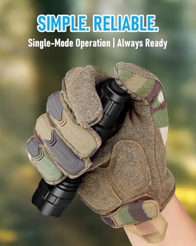 ULTRAFIRE Tactical Flashlight with Holster, Single Mode LED Flashlight 1000 High Lumen Duty Flashlights with Belt Holster and Charger, Bright Small Flash Light WF-501B - Thumbnail 3
