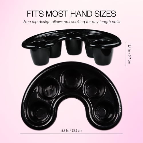 JOVANA Nail Art Manicure Soak Soaker Bowl Acrylic Tip Tool (12 piezas) miniatura 4
