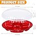 Rtteri 36 Pcs Round Catering Trays with Lids Divided Serving Trays 6 Compartment Disposable Plates Plastic Appetizer Traysplatters Food Storage Containers for Christmas Party Fruit Buffet (Red)