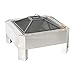 Zewnętrzne paleniska palenisko Metal Square Firepit Patio Piec opalany drewnem Grill Grill Miska paleniska na przydomowy ogród Camping piknik Ognisko