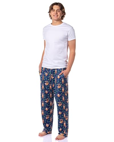 PJammy Men's Sloth Animal Hanging Around Sleep Pajama Pants For Adults2