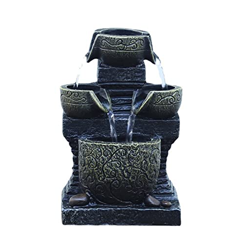 Bordsfontän Tabletop fontän interiör mini dekoration bord fontän kontors skrivbord vattenfall vatten fontäner vardagsrum sovrum dekoration skrivbord fontän Vattenfall Meditation Fontän inomhus