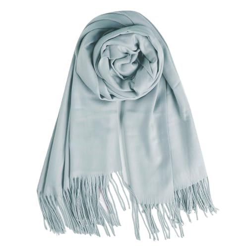 QBSM Women Silver Grey Winter Pashmina Scarf, Silver Formal Wedding Bridal Evening Dresses Shawls and Wraps