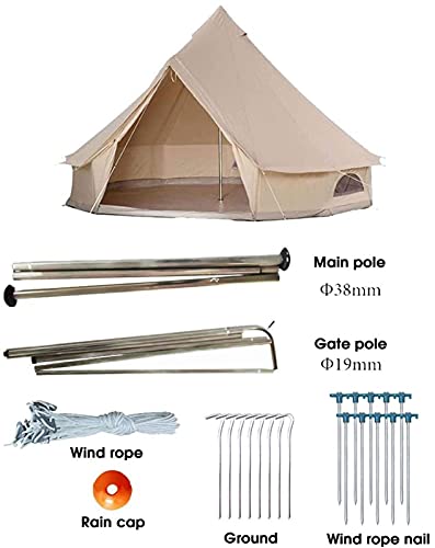 Carpa de lona impermeable para camping con agujero para estufa miniatura 2