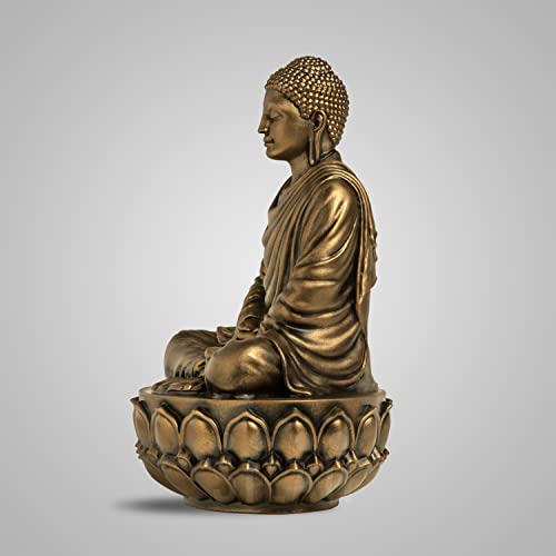 Image of SILAII Gautama Buddha Statue for Home Decor - 6 Inch Meditating Buddha Idol | Antique Bronze Buddha Showpiece for Home & Office | Spiritual Buddha Idols for Home Decor