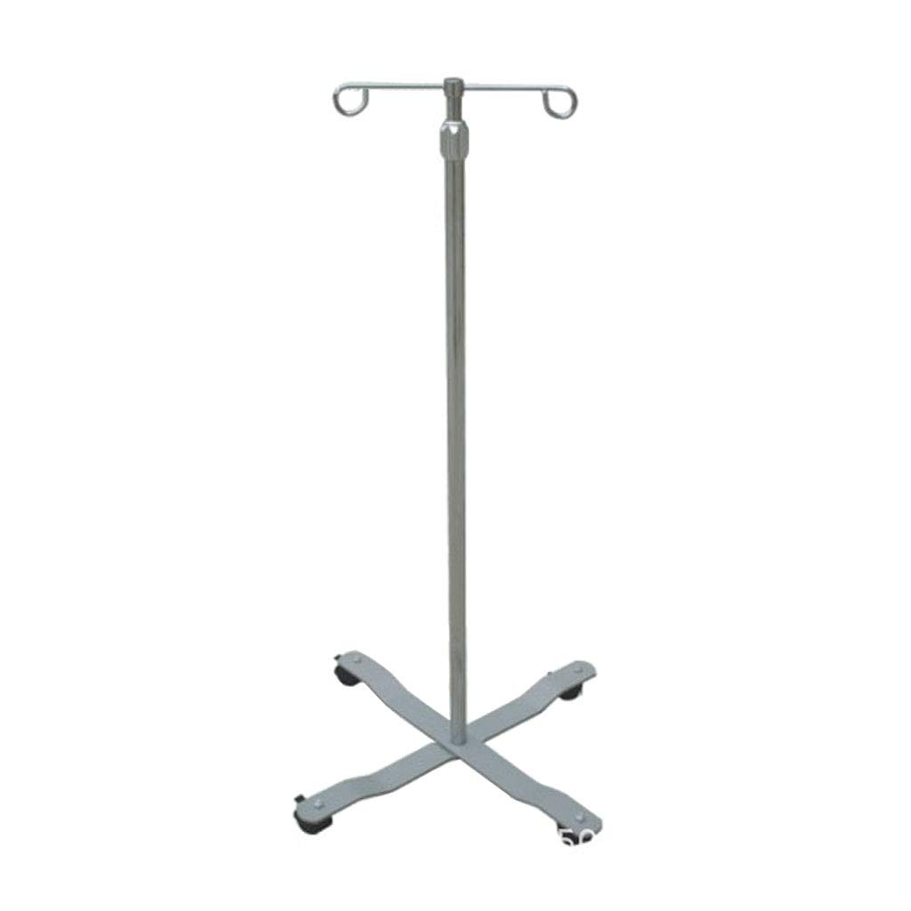 IV Poles Portable Adjustable Height 116~206cm, Intravenous Stand, Cast Iron Base, 2 Casters with Brakes