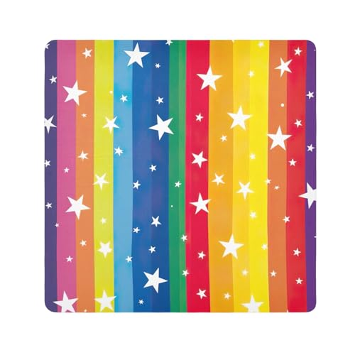 ODAWA Retro Rainbow Yellow Self-adhesive Cloth 17.7X17.7 Inch Magic Flexible Folding Self-Stick Makeup Bag Lightweight Foldable Wrapper for Camera Accessories