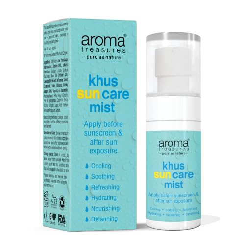 Aroma Treasures Khus Sun Care Mist 60ml | Cooling & Soothing Face & Body Spray | Hydrating Sun Care Mist with Essential Oils | Detan, Refresh & Nourish Skin | Apply Before Sunscreen & After Sun Exposure-image-10