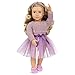 Produktbild Our Generation - Puppe Savannah mit lila Ballett-Outfit, Ballettschuhe, Blonde Haare, Blaue Schlafaugen, beweglich, 46cm - ab 3 Jahren - 45366