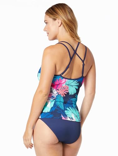 BEACH HOUSE Sport Propel Ribbed Tankini Top — Strappy Back Fitted Athletic Swimwear3