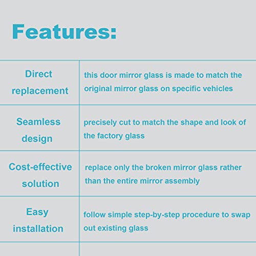 Ensun Lr017067 Exterior Rear View Door Mirror Glass - Heated Convex - Right Passenger Side - Replacement For Land Rover Lr2 Lr3 Rr Sport #TOP1