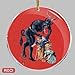 Krampus Classic Red Theme - Christmas Ornaments - Christmas Decorations - 3.6 in Acrylic Two Sided Printing - Gag Gifts - Nasty Naughty Gifts - White Elephant Gifts -Stocking Stuffers