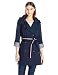 Tommy Hilfiger Women's Double Breasted Coatorak' (Trench Coat/Anorak Jacket) With Removable Hood, Navy, S