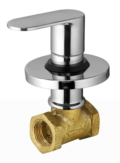 CHARAT Aster Concealed Stop Cock 20MM Flange,Gillasi & Handle,Chrome Finish