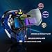 TRQWH Auto Darkening Welding Helmet with Light Solar Powered True Color Welding Hood 2 Arc Sensor Wide Shade 9-13 Welding Mask with Extra Grinding Mode Weld Helmet (Blue)
