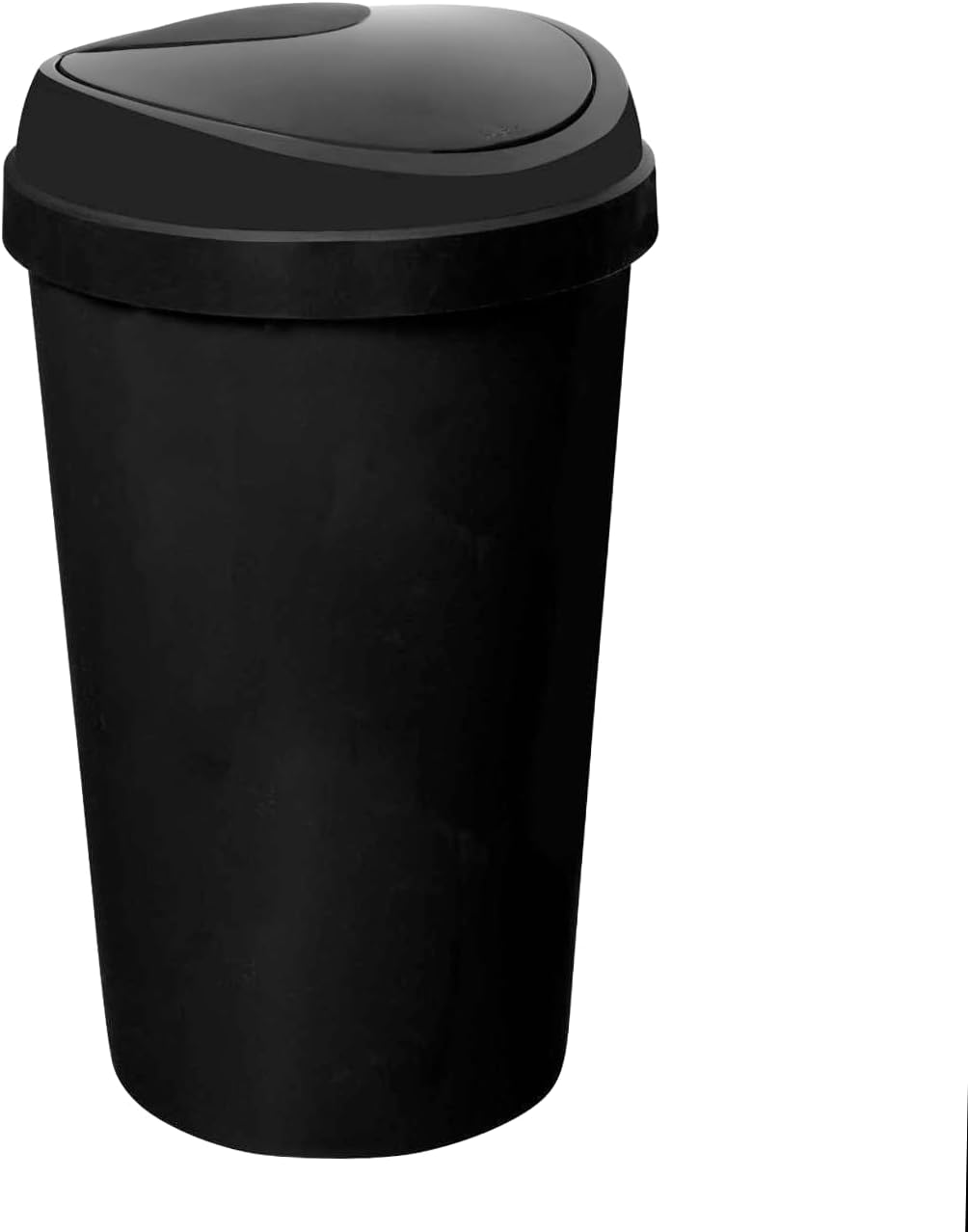 60L ALL BLACK TOUCH TOP BIN/DUSTBIN/RUBBISH BIN/KITCHEN/HOME/PLASTIC