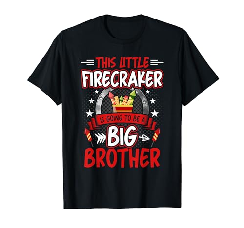 This Little Firecracker is going to be Big Brother Sibling T-Shirt