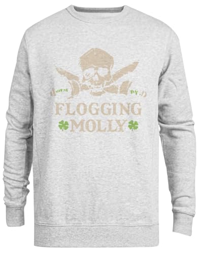Pull Flogging Molly Gris Chaud et Confortable Style Rock