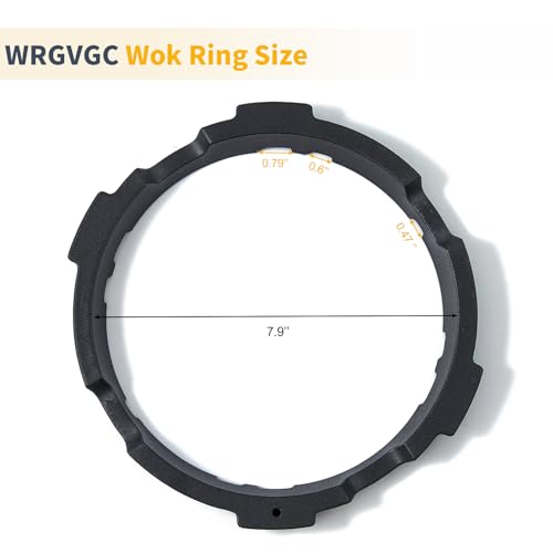 Allstare WRGVGC Wok Ring Replacement Parts for Viking VGC Gas Stove Range Round Bottom Wok Pans Pro Series 5 6 Burner Cast Iron Wok Stand 7.9 In Viking Cooktop Grate Wok Holder Wok Support Rings Rack - Thumbnail 2