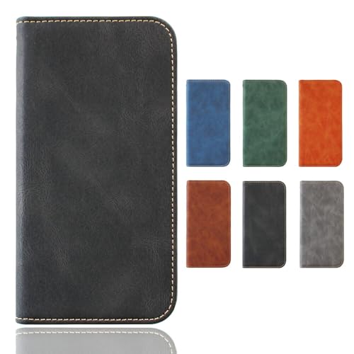 For ZTE REDMAGIC 10 Pro [NX789J] �P�[�X�蒠�^ ���g�� PU���U�[ �ϏՌ� �X�}�z�P�[�X �}�O�l�b�g���� �X�^���h�@�\�t�� �蒠�P�[�X �ی�J�o�[ (�V�C �J���[�F�u���b�N Black)