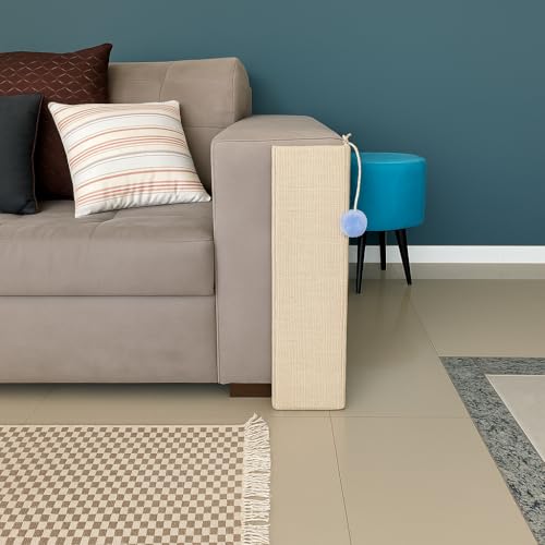 Gato Ninja Store Arranhador Protetor de Sofá Arranhador para Gatos Várias Medidas (Borda Marrom, 60