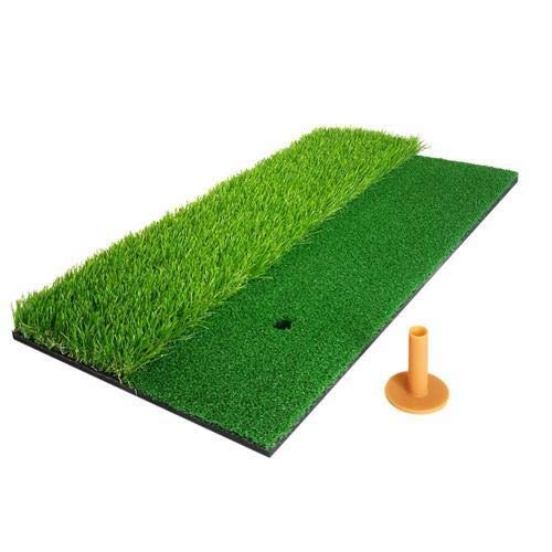 ZfgG 2-en-1 Golf Golpear Formación Práctica Mat Césped Artificial Grass Pad con T percet diseño Duradero Estera de la práctica del Golf (Color : Green)