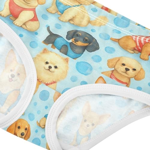 Cute Cartoon Dogs Blue Toddler Girls Underwear 2t Cotton Panties for Girl Artistic Briefs Kids Undies4
