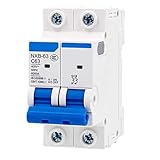 Baomain Miniature Circuit Breaker 2-Pole 63A NXB-63 DZ47-63 C63 400VAC, DIN Rail Mount MCB 2P, for Electrical Distribution and Lighting Circuits