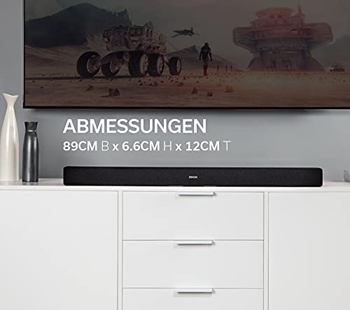 Denon DHT-S216 2.1 TV Soundbar mit integriertem Subwoofer, Bluetooth, HDMI ARC, 4K UHD, Dolby Digital, DTS, DTS Virtual:X, optischer Eingang, Black – Bild 6