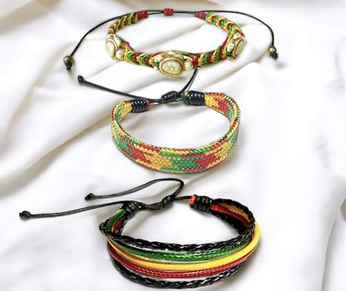 LAVIP Leather Rasta Plaided Hippie Braid Bracelet Cord Hemp Handmade Reggae Jamaican Hawaiien Style for men women2