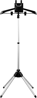 Steamer Stand Telescopic Garment Steamer Clothes Rack Height Adjustable Garment Steamer Clothes Rack Foldable Standing Garment Hanger for Steaming Clothes Cloth Steam Rack (Black)