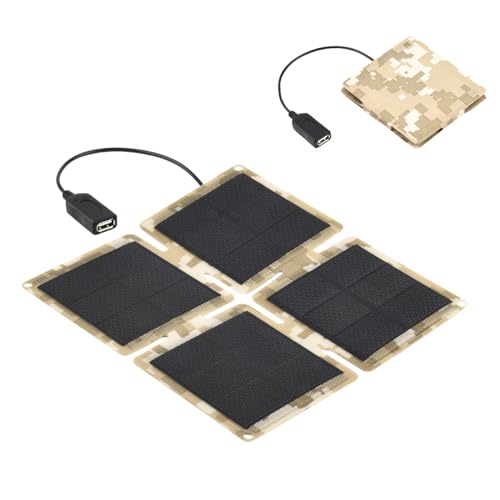 Panel Solar Portátil - Panel Solar Eficaz | Accesorios de Camping Plegable Multifunción - Suministro para Ventiladores, Cámara de Seguridad, Teléfono, Monitor y Dispositivos