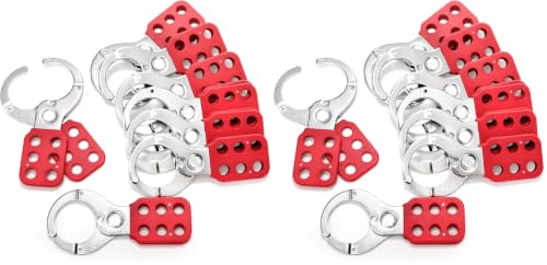 Image of WUWEOT 16 Pack Lockout Tagout Hasp, Tamper-Proof Padlock Hasp, Stainless Steel Lock Out Tag Out Hasp, Impact-Resistant Loto Hasp with Extended Jaw (1.5 Inches)