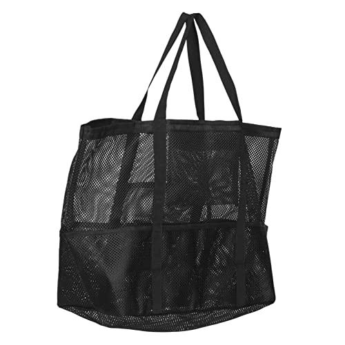 SAFIGLE Large Mesh Beach Bag with Zipper Pocket Portable Swim Tote for Women for Gym and Pool Spacious Sandproof Storage for Beach Essentials