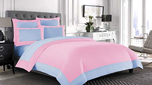 Funda edredón algodón egipcio 600 hilos reversible transpirable cama individual 2