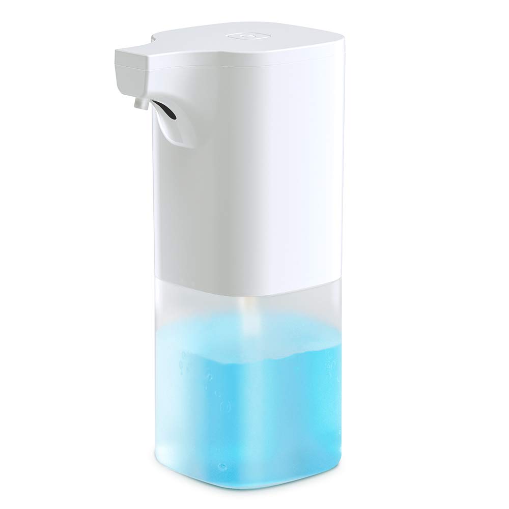 350ml Dispenser di Sapone con Sensore di Distanza Materiale ABS Dispenser di Sapone Automatico Schiuma Cucina Bagno Motion Foam Dispenser Touchless Bianca