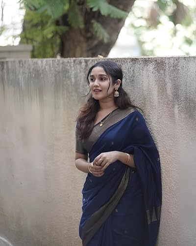 Image of South Cotton Gadwal Saree for Women | Celebrity Inspired Traditional Ethnic Wear | Chettinad & Kalyani Cotton Sarees | Soft Cotton Saree with Blouse Piece