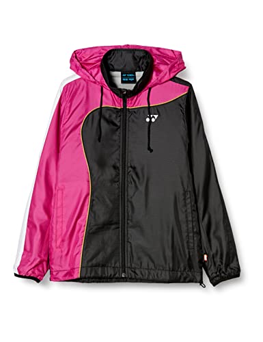[ヨネックス] ジャケット 裏地付ウィンドウォーマーシャツ キッズ ブラック/ピンク (181) J130