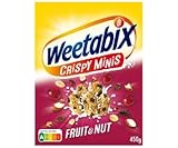 CEREALES DE FIBRA CON FRUTA Y NUEZ WEETABIX MINIS 450 G.