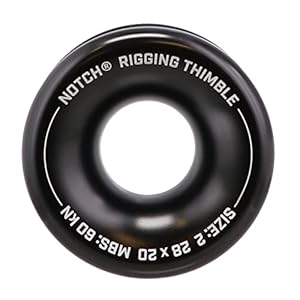 Notch Rigging Thimble, Schwarz, 28 mm x 20 mm