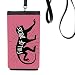 Black Monkey Animal Outline Natural Phone Wallet Purse Hanging Mobile Pouch Black Pocket