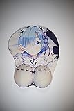 XL 3D Mouse Pad Anime Oppai Anime Large Big Size Silicone Wrist Rest Mousepad Re:Zero - Rem