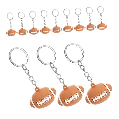 GOOHOCHY 15 piezas Llaveros Rugby Diseño Deportivo Resistente Colgantes para Fiesta Regalo Cumpleaños Accesorios Temáticos para Mochilas y Llaves Coche