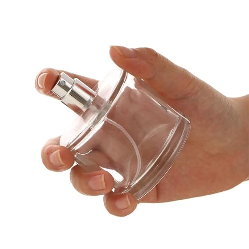 WADY 100ml 3.4 oz Glass Refillable Spray Perfume Bottles, 2Pcs Perfume Bottles Empty, large cosmetic Fine Mist Atomizer Portable Clear Essential Oil Container for Traveling and Outgoing by WADY - Used condition - Image 6