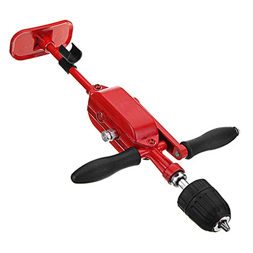 Doppelritzel-Handbohrer, Handbohrer, Handkurbelbohrer mit Doppelgriff, Stahlbohrwerkzeug für Holz, Kunststoff und Handwerker, DIY-Holzwerkzeuge (0,8–10 mm)